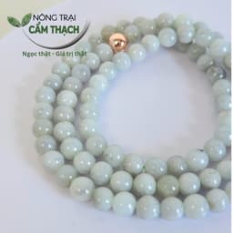 [Nông Trại Cẩm Thạch] Chuỗi Quấn Tay Ngọc Cẩm Thạch Phỉ Thúy Tự Nhiên Type A kèm kiểm định, hạt 7mm - 3235 3