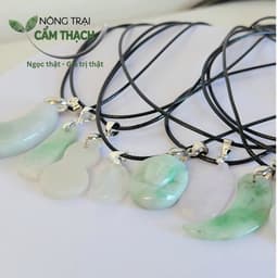 [Nông Trại Cẩm Thạch] Mặt Ngọc Cẩm Thạch Phỉ Thúy May Mắn Ngoc Tự Nhiên Type A kèm kiểm định, tặng dây + móc 1