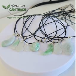 [Nông Trại Cẩm Thạch] Mặt Ngọc Cẩm Thạch Phỉ Thúy May Mắn Ngoc Tự Nhiên Type A kèm kiểm định, tặng dây + móc 2