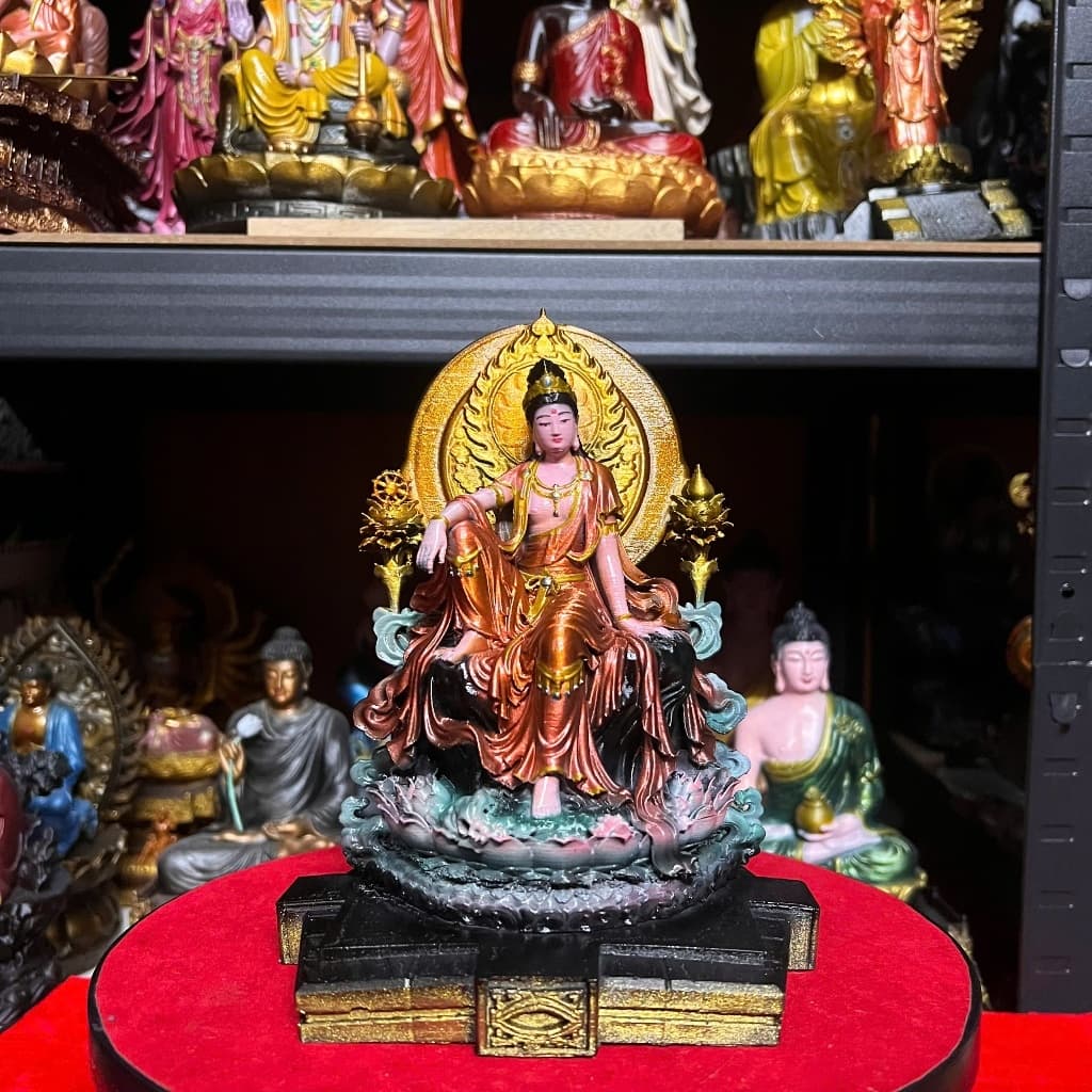 Tượng Quan âm Tự tại cao cấp in 3D . cao 19 cm