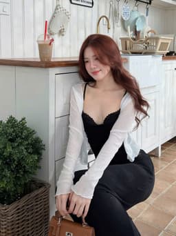 Set đầm dài thiết kế, Đầm thu đông BoZip 2 dây phối Ren QC có mút kèm áo khoác Thun Giấy tôn dáng đi chơi dạo phố_QC 2