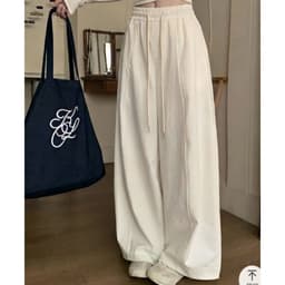 Quần Nữ Dáng Thụng dài Ống Rộng Kaki Thun Hè Cạp Chun 95cm nâu kem đen Thời Trang VANISA QD95 8