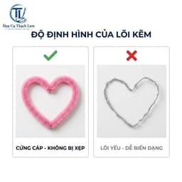 [ Tặng Sách Tập Làm Bông] Kẽm Nhung Làm Hoa Dày 8mm Siêu Khít  Lông Mịn Không Rụng Màu Pastel DIY 2
