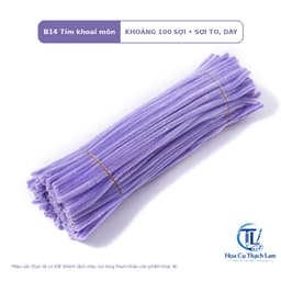 [ Tặng Sách Tập Làm Bông] Kẽm Nhung Làm Hoa Dày 8mm Siêu Khít  Lông Mịn Không Rụng Màu Pastel DIY 8
