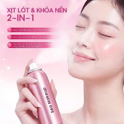 Xịt khoá nền SEA MAKEUP Setting Spray tạo hiệu ứng căng bóng, dưỡng ẩm lâu trôi và hiệu quả lì mịn 40ml/100ml 4