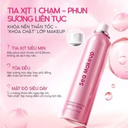Xịt khoá nền SEA MAKEUP Setting Spray tạo hiệu ứng căng bóng, dưỡng ẩm lâu trôi và hiệu quả lì mịn 40ml/100ml 8