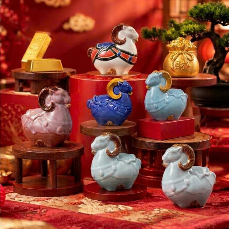 Tượng Dê Bé Gốm Sứ Bát Tràng Dùng Để Trưng Bày Trang Trí,Decor Quà Tặng Linh Vật 2027
