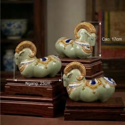 Tượng Dê Bé Gốm Sứ Bát Tràng Dùng Để Trưng Bày Trang Trí,Decor Quà Tặng Linh Vật 2027 5