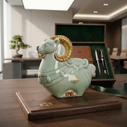 Tượng Dê Bé Gốm Sứ Bát Tràng Dùng Để Trưng Bày Trang Trí,Decor Quà Tặng Linh Vật 2027 7