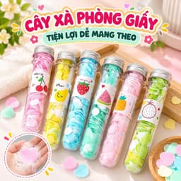 (cây)Xà phòng giấy tiện lợi độc đáo dễ mang theo người 1