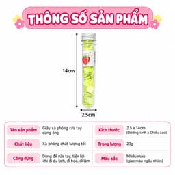 (cây)Xà phòng giấy tiện lợi độc đáo dễ mang theo người 8