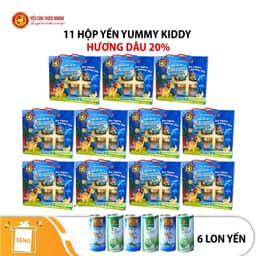 11 Hộp Yến Sào Thiên Hoàng Yummy Kiddy 20% Hương vani + Tặng 6 Lon Yến 1