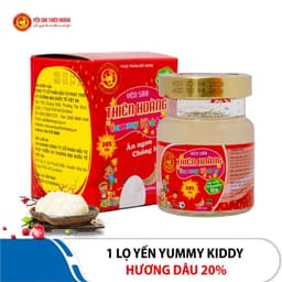 (30 Lọ) Yến Sào Thiên Hoàng Yummy Kiddy 20% Hương dâu 1