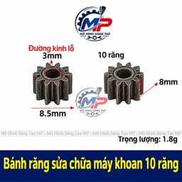 Bánh Răng Kim Loại Truc 3mm, 3.17mm, 4mm, 5mm, 6mm, cho máy khoan, máy mài BR-01 5