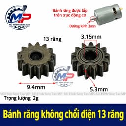 Bánh Răng Kim Loại Truc 3mm, 3.17mm, 4mm, 5mm, 6mm, cho máy khoan, máy mài BR-01 8