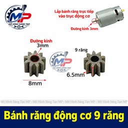 Bánh Răng Kim Loại Truc 3mm, 3.17mm, 4mm, 5mm, 6mm, cho máy khoan, máy mài BR-01 2