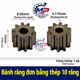 Bánh Răng Kim Loại Truc 3mm, 3.17mm, 4mm, 5mm, 6mm, cho máy khoan, máy mài BR-01 4