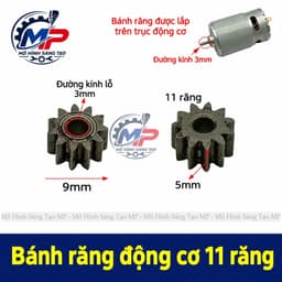 Bánh Răng Kim Loại Truc 3mm, 3.17mm, 4mm, 5mm, 6mm, cho máy khoan, máy mài BR-01 6