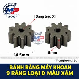 Bánh Răng Kim Loại Truc 3mm, 3.17mm, 4mm, 5mm, 6mm, cho máy khoan, máy mài BR-01 3