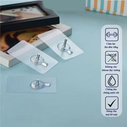 Miếng Dán Ốc Vít Dán Tường 56x56mm Màu Trắng Phụ Kiện Treo Nội Thất PK-03 9