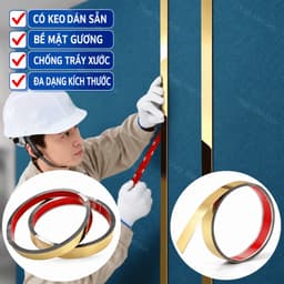 Nẹp Inox Tự Dính Trang Trí Viền Tủ, Bàn, Tường, Góc Vuông, Góc Cong - Bản 10/15/20/25/30/40/50MM 4