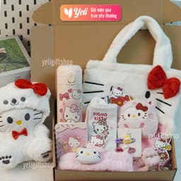 Set quà tặng Gấu bông Hello Kitty kèm nhiều phụ kiện làm quà tặng bé gái, người yêu, bạn gái, dịp lễ, sinh nhật 2