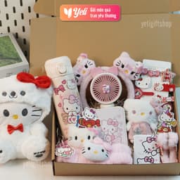 Set quà tặng Gấu bông Hello Kitty kèm nhiều phụ kiện làm quà tặng bé gái, người yêu, bạn gái, dịp lễ, sinh nhật 3