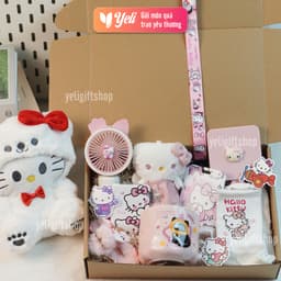 Set quà tặng Gấu bông Hello Kitty kèm nhiều phụ kiện làm quà tặng bé gái, người yêu, bạn gái, dịp lễ, sinh nhật 5
