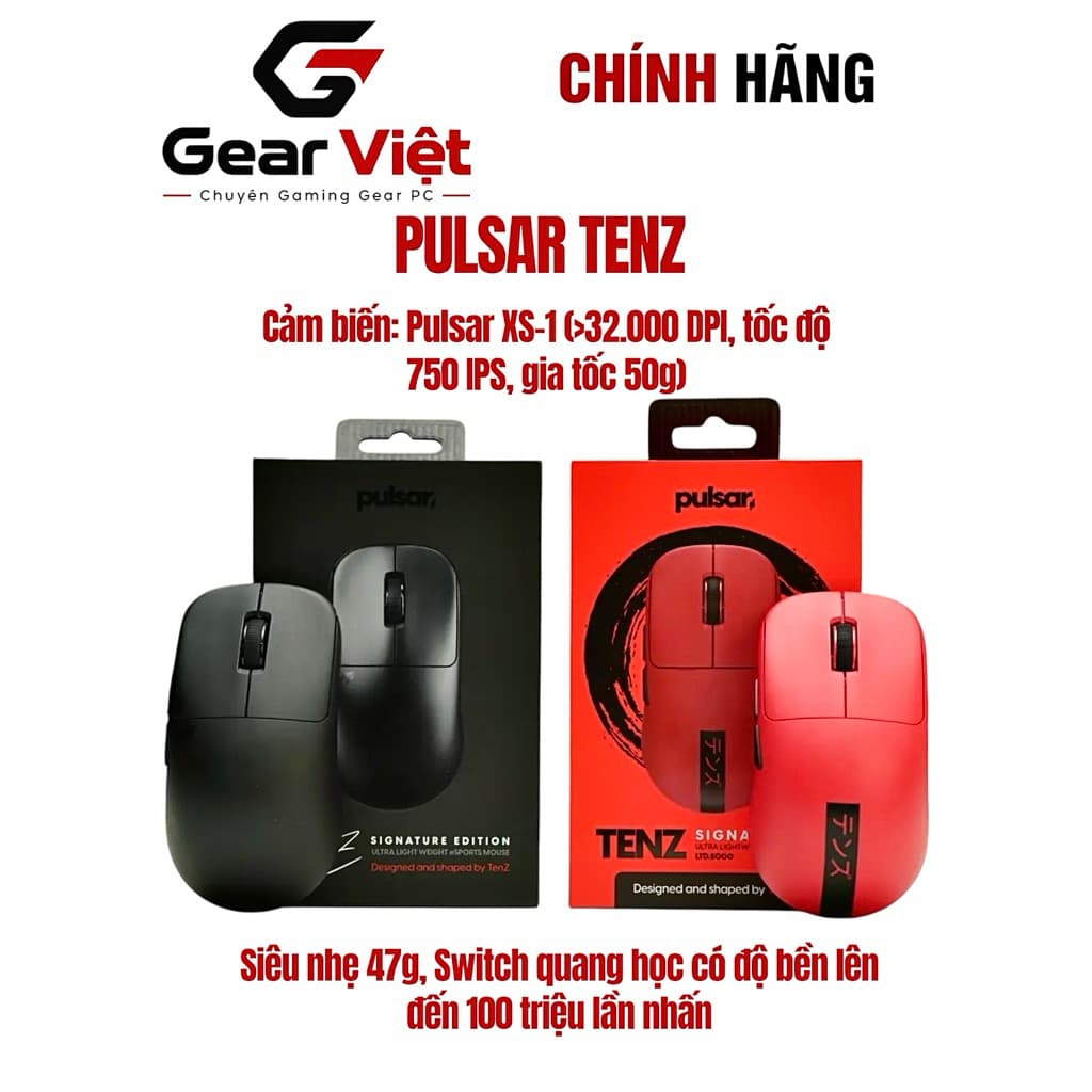 Chuột Gaming không dây siêu nhẹ Pulsar TenZ - Signature Edition