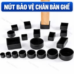 Chân Đế Nhựa Bịt Đầu Bảo Vệ Chân Bàn, Ghế - Nắp Chụp Ống Hộp Thép, Inox 1
