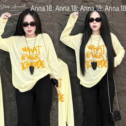 ÁO THUN GIẤY IN CHỮ ( WHAT EVER ) FOR ÁO RỘNG 40- 70KG 2