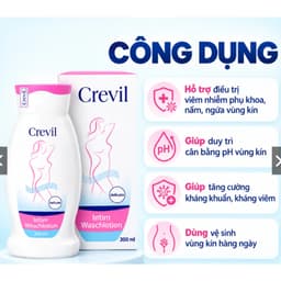 **Crevil ( chai 100mml và 300ml )Dung dịch vệ sinh phụ nữ , chống viêm cân bằng pH>BUNINY SHOP$ 5