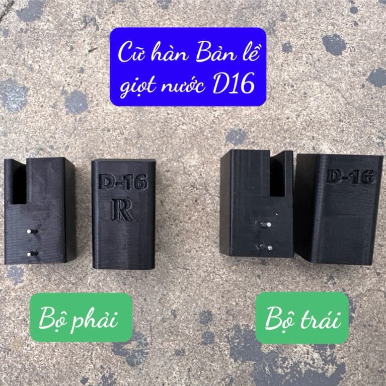 Cữ hàn bản lề giọt nước D16 và D20 bằng nhựa