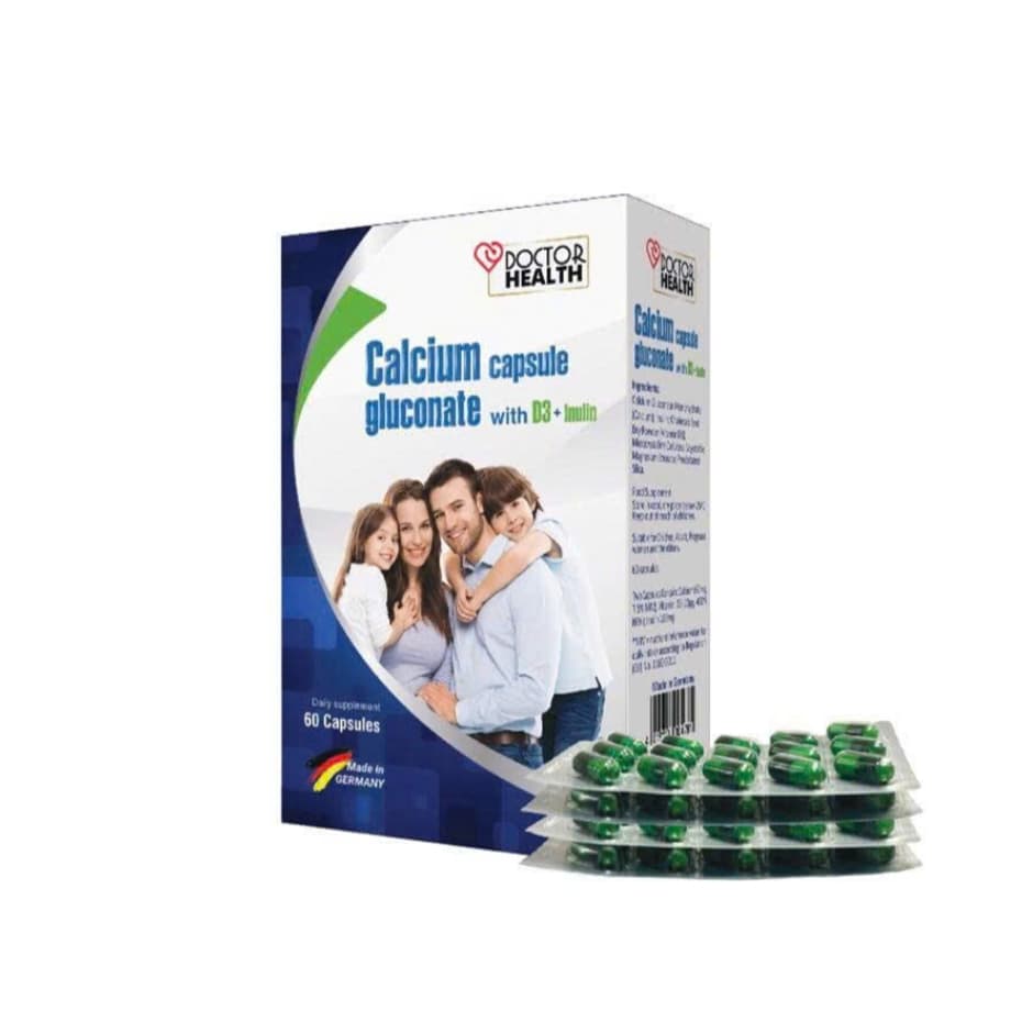 **Calcium Gluconate- Doctor Health (60 viên) -Canxi Hữu Cơ, Bổ sung Canxi, D3, Inulin ngừa táo bón <BUNINY SHOP$