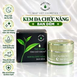 Kem Đêm Nhật Việt Cosmetics Mờ Nám, Tàn Nhang, Đồi Mồi, Ngừa Mụn, Chống Lão Hoá 18gam 1