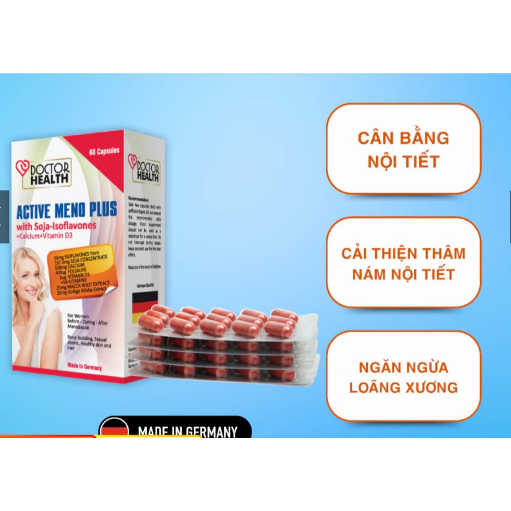 **Active Meno Plus ( 60 Viên) Cân Bằng Nội Tiết Tố Nữ,Hỗ Trợ Tiền Mãn Kinh,Mãn Kinh,Bốc Hỏa,Mất Ngủ<BUNINY SHOP$