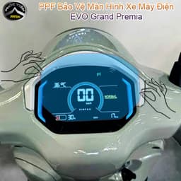 Màng phủ PPF bảo vệ màn hình xe máy điện EVO Grand Premia chống trầy xước và làm mới màn hình 1