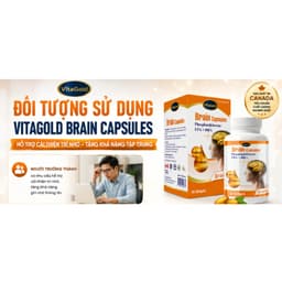 **VitaGold Brain Capsules Phosphatidylserine EPA +DHA (Hộp 30 Viên) viên uống Hỗ Trợ Trí Nhớ> BUNINY SHOP $ 6