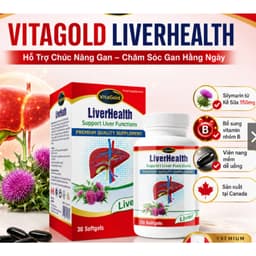 **VitaGold LiverHealth (Hộp 30 Viên) Viên Uống  Hỗ Trợ Giải Độc Gan, Mát Gan chăm sóc sức khỏe gan <BUNINY SHOP $ 2