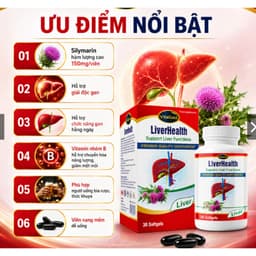 **VitaGold LiverHealth (Hộp 30 Viên) Viên Uống  Hỗ Trợ Giải Độc Gan, Mát Gan chăm sóc sức khỏe gan <BUNINY SHOP $ 3