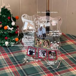 Set Quà Khung Ảnh Mica Noel Trong Suốt, Set Acrylic giáng sinh Tự Làm Ý Nghĩa  Decor Tặng Người Yêu Bạn bè - Erashop 2