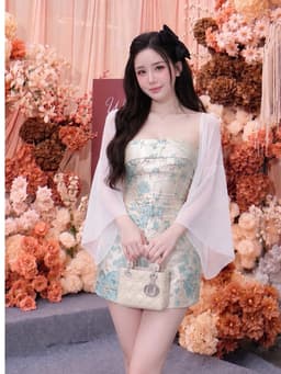 Set Gấm tết, set đầm gấm nổi dáng mini cúp ngực có mút kèm áo khoác tơ trắng cho dự tiệc tôn dáng hẹn hò nổi bật_MK 8