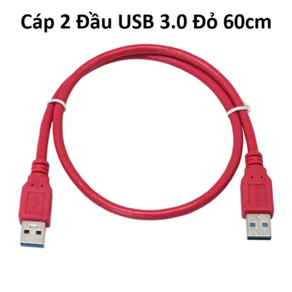 Cáp 2 đầu USB 3.0 đỏ 60cm và đen 1M5/ Cáp usb nối dài màu đen 1M5/ 3M