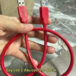 Cáp 2 đầu USB 3.0 đỏ 60cm và đen 1M5/ Cáp usb nối dài màu đen 1M5/ 3M 5