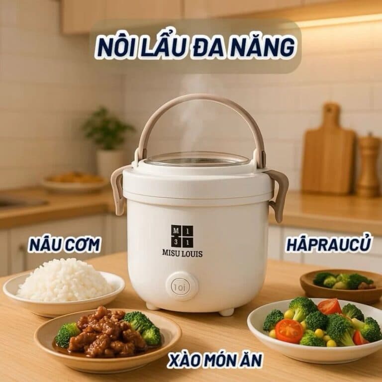 Nồi Lẩu Điện Đa Năng Misu Louis 2.5L và Nồi Lẩu Hấp Có Tay Cầm Mandeli, Misu 18cm/ 1.8L