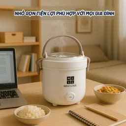 Nồi Lẩu Điện Đa Năng Misu Louis 2.5L và Nồi Lẩu Hấp Có Tay Cầm Mandeli, Misu 18cm/ 1.8L 5