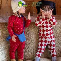 [10-29KG] Bộ Noel Cho Bé Trai, Bé Gái KIMCHIBABY Vải Cotton 190gsm Dày Dặn, Đồ Bộ Cho Bé Mặc Giáng Sinh KD503 2