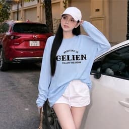 Áo thun giấy tay dài in chữ CELIEN SPORT ONLY US FOLLOW THE DREAM phong cách thường ngày 3