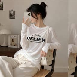 Áo thun giấy tay dài in chữ CELIEN SPORT ONLY US FOLLOW THE DREAM phong cách thường ngày 1