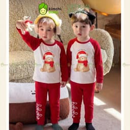 [10-29KG] Bộ Dài Tay Giáng Sinh Cho Bé Trai, Bé Gái KIMCHIBABY Vải Cotton 190gsm Cao Cấp, Đồ Bộ Cho Bé Mặc Noel KD503 9